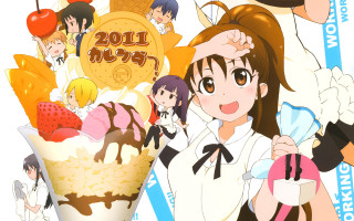 Woman ice cream group sign - japanese free wallpaper