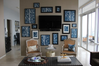 Livingroom television pictures wall cubist - a television free wallpaper