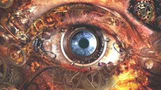 Clock blue eye center clock - a close up of a clock free wallpaper