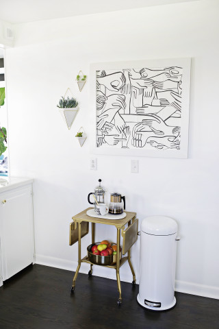 Kitchen table white refrigerator painting - an ultrafine free wallpaper