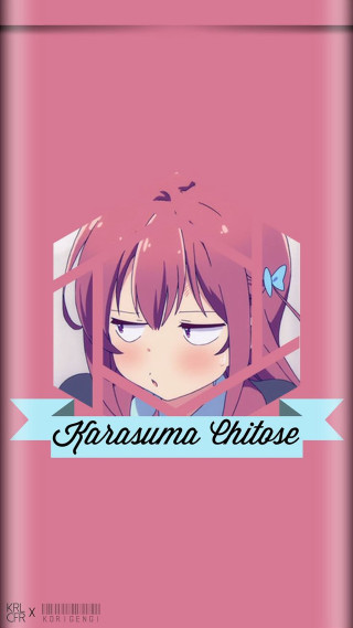 Girl pink hair ribbon neck - temporary free wallpaper