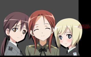 Anime girls long hair uniforms - a uniform free wallpaper