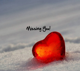 Heart snow missing you red - romanticism free wallpaper for tablet