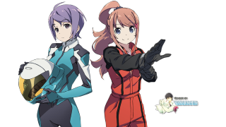 Anime girls long hair helmets - their head free wallpaper for desktop