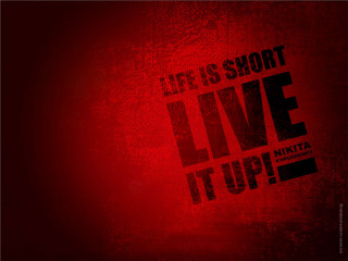 Red background quote poster kitsch - life free wallpaper