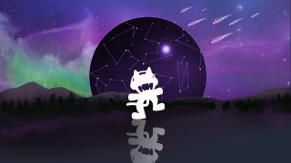 Cat rock night sky stars - a cat free wallpaper
