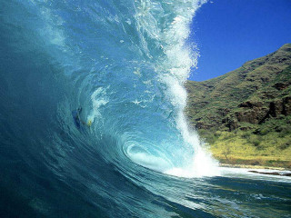 Large wave beach mountain person - a large wave free wallpaper