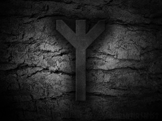 Black white lettery stone crack - a stone wall free wallpaper