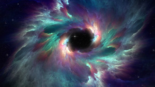 Black hole colorful space stars - star and dust free wallpaper