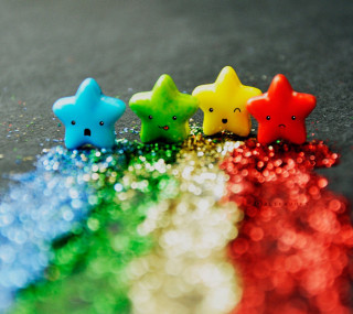 Little stars rainbow floor black - a microscopic photo free wallpaper for tablet