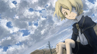 Person sitting rock sky background - armin hansen free wallpaper