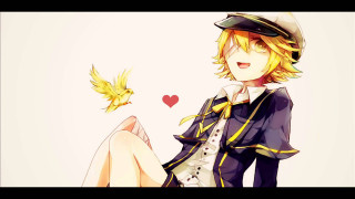 Woman sailor bird heart blonde - her head free wallpaper