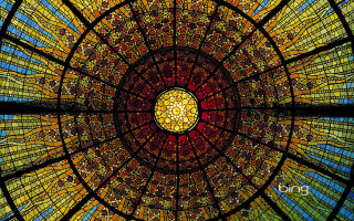 Stained glass window circular design - a stained glass window free wallpaper