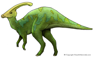 Green dinosaur long neck long - text free wallpaper
