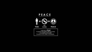 Black white sign peace symbol - a peace free wallpaper