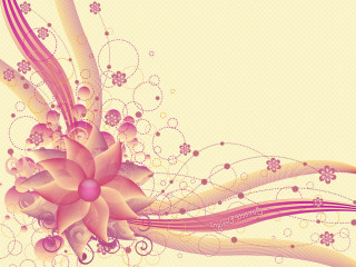 Pink flower swirls bubbles digital - swirl free wallpaper