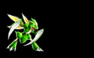 Green yellow pokemon wallpaper black - a white outline free wallpaper