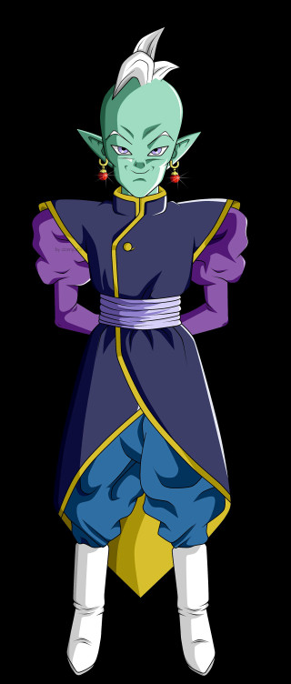 Cartoon character blue outfit purple - free 3d render wallpaper