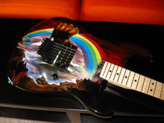 Guitar rainbow painted body neck - eric peterson free wallpaper