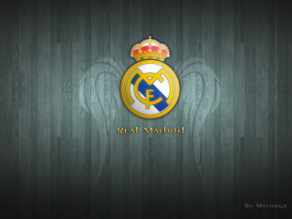 Real madrid logo wooden wall - a crown free wallpaper