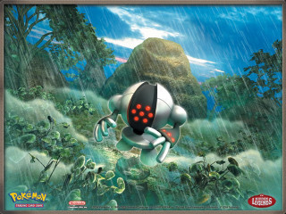 Cartoon character running rain forest - altermodern free wallpaper for desktop