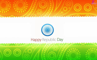 Colorful indian flag happy republic - processed free wallpaper for desktop