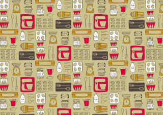Table pattern coffee toaster annabel - a screenprint free wallpaper