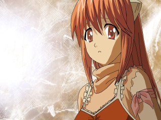 Redhair woman browndress light hair - a brown dress free wallpaper