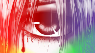 Woman longhair rainbow cryingeye tearytear - clarice beckett free wallpaper