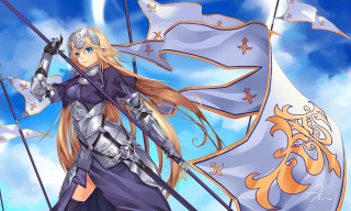 Purple dress sword flag armor - a white dragon free wallpaper