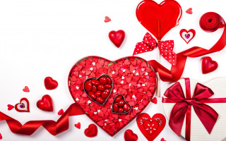 Heart shaped box with bow - a bow free wallpaper