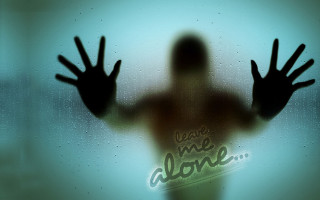 Leave me alone glass silhouette - alone free wallpaper