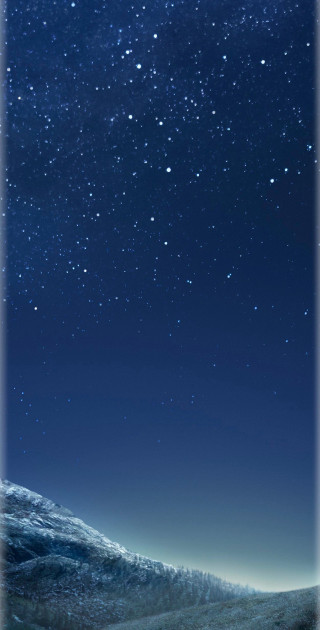 Night sky stars mountain blue - free sky wallpaper for mobile