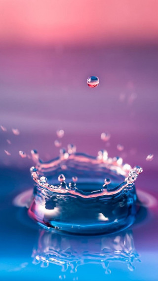 Water droplet blue pink background 3 - anthony s waters free wallpaper for mobile