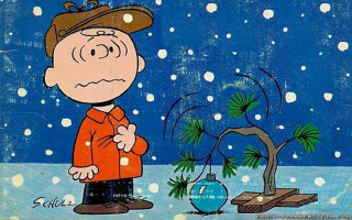 Charlie brown christmas card tree 2 - charles schulz free wallpaper