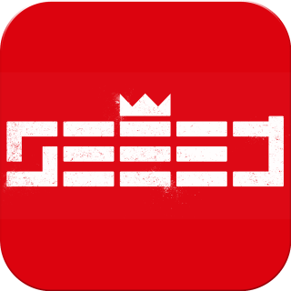 Red square button crown white - artgem free wallpaper for tablet