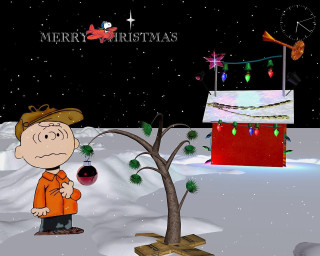 Charlie brown christmas card tree - charles schulz free wallpaper