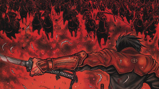 Man sword fire field people - a detailed drawing free wallpaper