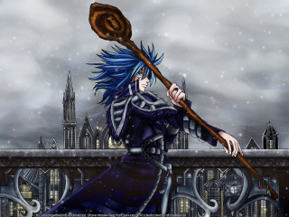 Cartoon character broom hat balcony - a broom and a hat free wallpaper