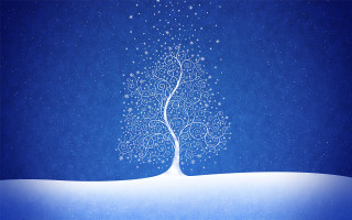 White tree snow falling stars - branch free wallpaper for desktop