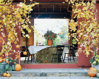 Outdoor table chairs pumpkins gourds - bracha l. ettinger free wallpaper
