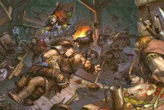 Group fire room man floor - dungeon and dragons free wallpaper