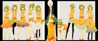 Anime girls green hair orange - a spoon free wallpaper