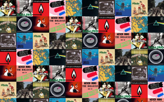 Collage records player wallpaper woman - a wallpaper background free wallpaper