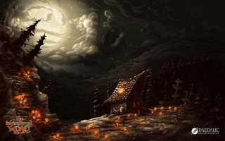 House woods full moon pumpkins - pumpkin free wallpaper