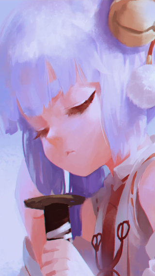 White hair girl purple dress - her eye free wallpaper for mobile