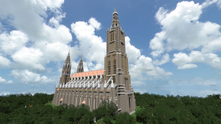 Large building tower clock sky - a tower and a clock free wallpaper