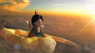 Woman toothbrush bird shoulder smile - a toothbrush free wallpaper for desktop