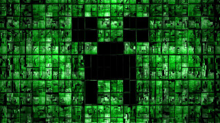 Green black background squares different - square free wallpaper for desktop