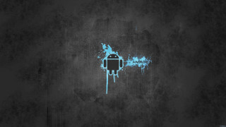 Dark wall blue black logo - a white outline free wallpaper